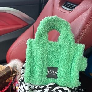Marc Jacobs Green Fuzzy Tote Bag